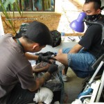 Borneo, native, dayak motive, hand tapping tattoo, traditional tattoo, sarawak, sabah, kalimantan