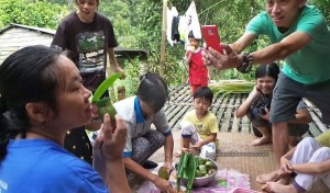 rural village, mini library, exotic delicacy, food, pitcher plant dumpling rice, sticky rice, glutinous rice, cooking lesson, authentic, Borneo Heights, Malaysia, volunteer, native, dayak bidayuh, tribal,