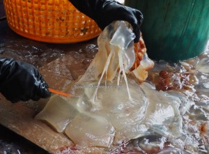 Stingless Jellyfish Processing Factory, exotic seafood, nature, backpackers, Betong, Borneo, malay fishing village, homestay, Kampung Melayu, Tourism, tourist attraction, Taman Negara Maludam, 沙捞越婆罗洲, 水母